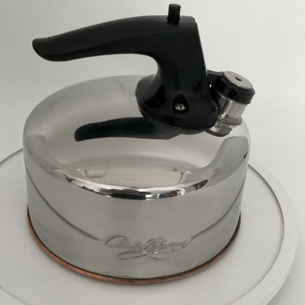 Revere Ware Copper Bottom 1801 CU04C D Whistling Tea Kettle Pot 1 quart small